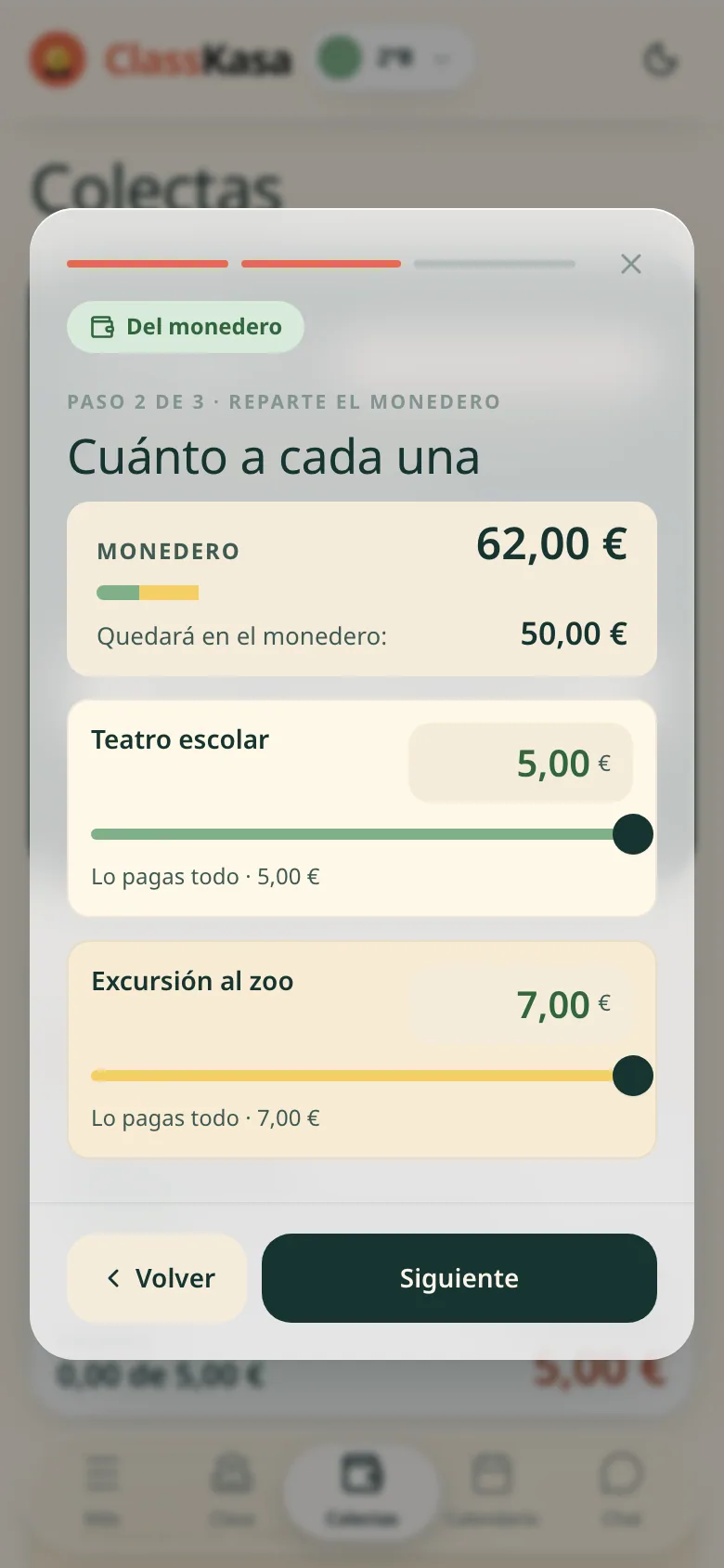Un pago de más en la cartera de la familia en ClassKasa: cuánto se queda, cuánto va a las próximas colectas